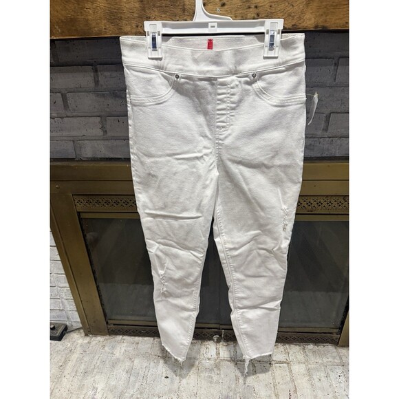 SPANX Denim - Spanx White Ankle Skinny Stretch Pull On 20271R Women's Jeans Size Medium